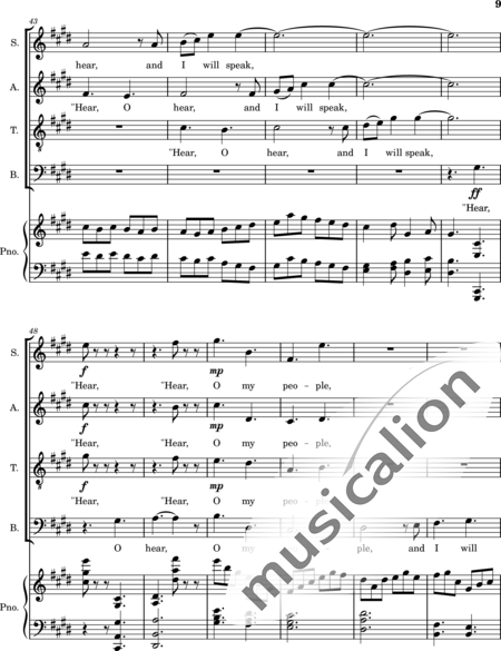 Ellison, William: Psalm 50  The Acceptable Sacrifice A Psalm of Asaph. - Choir>SATB+Piano:9