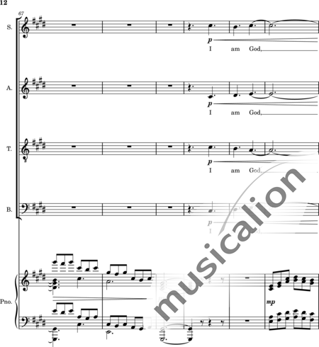 Ellison, William: Psalm 50  The Acceptable Sacrifice A Psalm of Asaph. - Choir>SATB+Piano:12