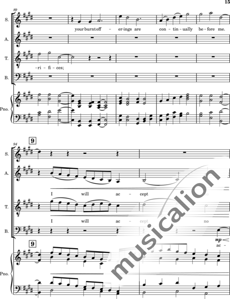 Ellison, William: Psalm 50  The Acceptable Sacrifice A Psalm of Asaph. - Choir>SATB+Piano:15