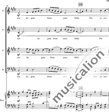 Ellison, William: Psalm 50  The Acceptable Sacrifice A Psalm of Asaph. - Choir>SATB+Piano:17