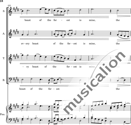 Ellison, William: Psalm 50  The Acceptable Sacrifice A Psalm of Asaph. - Choir>SATB+Piano:18