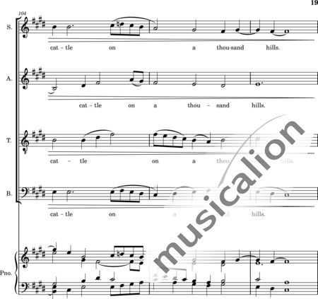 Ellison, William: Psalm 50  The Acceptable Sacrifice A Psalm of Asaph. - Choir>SATB+Piano:19