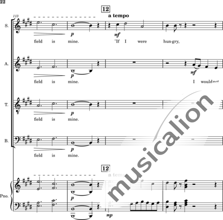 Ellison, William: Psalm 50  The Acceptable Sacrifice A Psalm of Asaph. - Choir>SATB+Piano:22