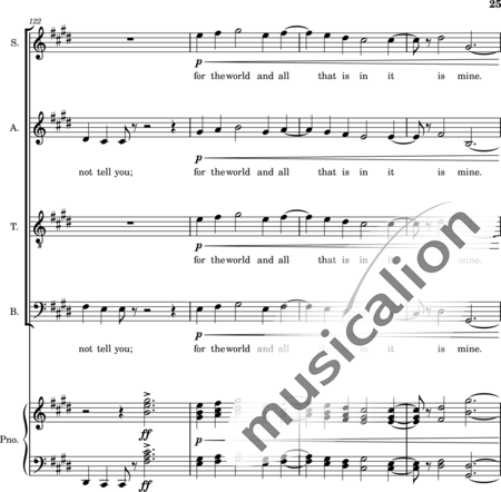 Ellison, William: Psalm 50  The Acceptable Sacrifice A Psalm of Asaph. - Choir>SATB+Piano:25