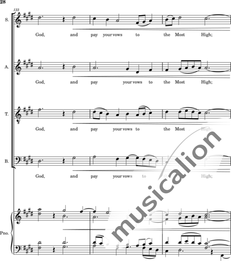 Ellison, William: Psalm 50  The Acceptable Sacrifice A Psalm of Asaph. - Choir>SATB+Piano:28