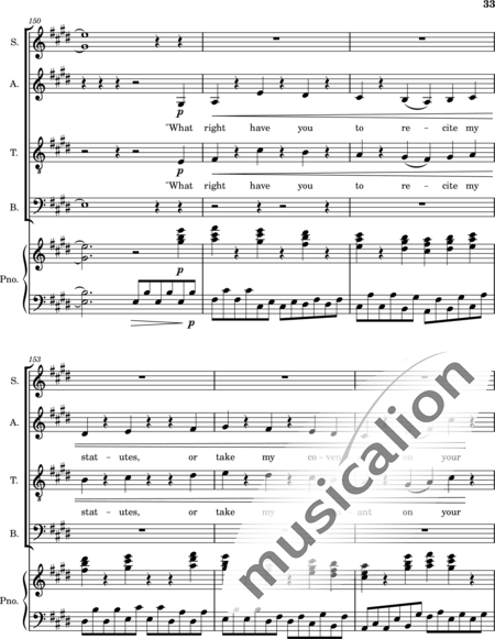 Ellison, William: Psalm 50  The Acceptable Sacrifice A Psalm of Asaph. - Choir>SATB+Piano:33