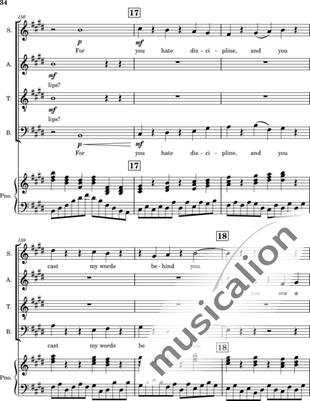 Ellison, William: Psalm 50  The Acceptable Sacrifice A Psalm of Asaph. - Choir>SATB+Piano:34