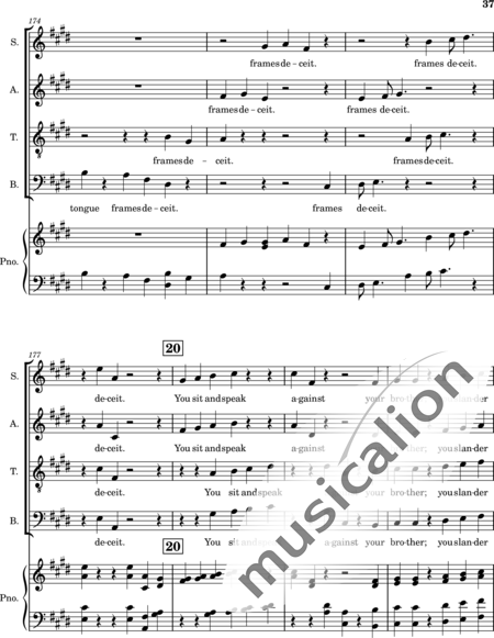 Ellison, William: Psalm 50  The Acceptable Sacrifice A Psalm of Asaph. - Choir>SATB+Piano:37