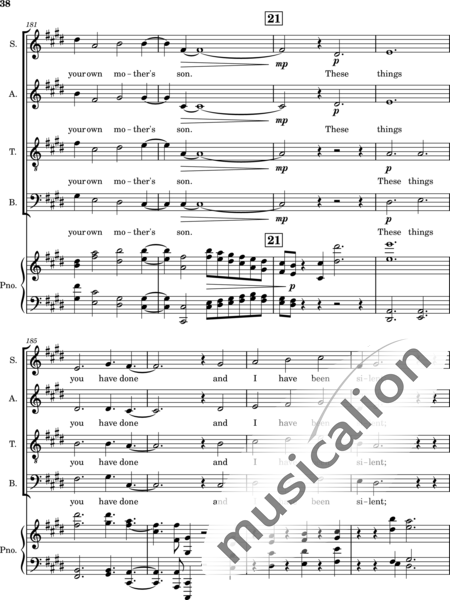 Ellison, William: Psalm 50  The Acceptable Sacrifice A Psalm of Asaph. - Choir>SATB+Piano:38