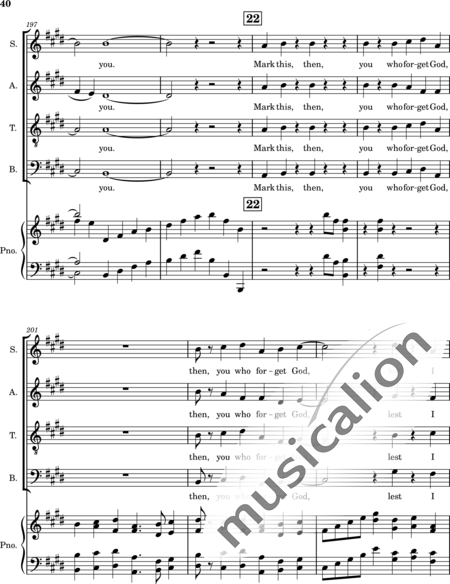 Ellison, William: Psalm 50  The Acceptable Sacrifice A Psalm of Asaph. - Choir>SATB+Piano:40