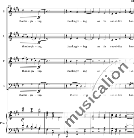 Ellison, William: Psalm 50  The Acceptable Sacrifice A Psalm of Asaph. - Choir>SATB+Piano:43