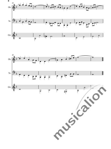 Borodin, Alexander: Polovetsian Dance  from Prince Igor - Oboe+Gtr+Vlc:2