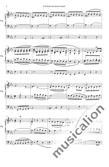 Fischer, Michael Gotthardt: Chorale Preldue "Ach bleib mit deiner Gnade" - (''Ah, Abide with Your Grace'') - Organ>wped:2