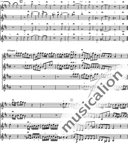 Telemann, Georg Philipp: Konzert D-Dur für vier Violinen - Violine 4:5
