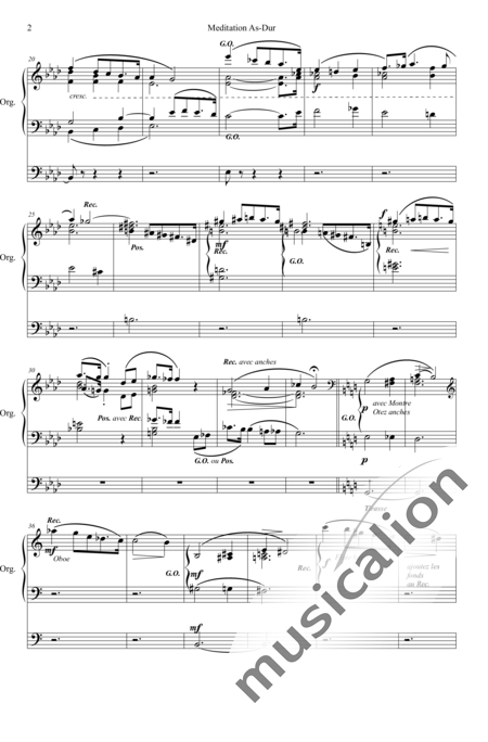 Wright, Gustin: Meditation As-Dur - Orgel>mPed:2