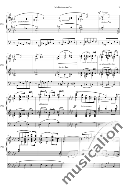 Wright, Gustin: Meditation As-Dur - Orgel>mPed:3