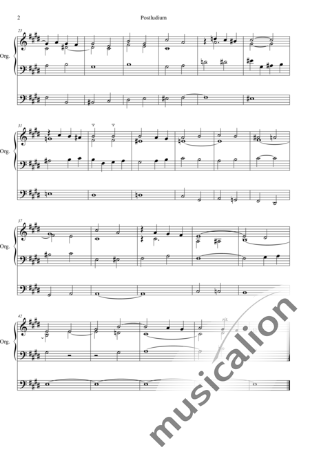 Deigendesch, Karl: Postludium E-Dur - Orgel>mPed:2