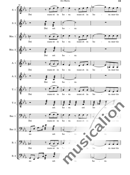 Cassone, Leopoldo: Ave María - Chor>SSSSAATTBBBB:15