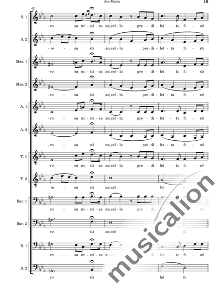 Cassone, Leopoldo: Ave María - Chor>SSSSAATTBBBB:19