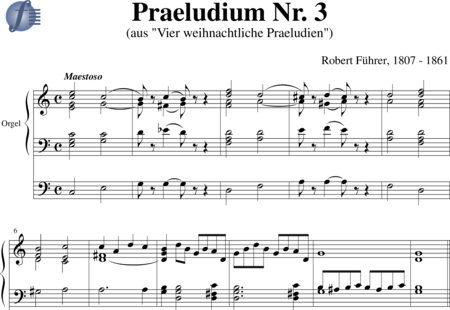 Führer, Robert: Praeludium Nr. 3 (from "Four Christmas Praeludes") - Organ>wped:0