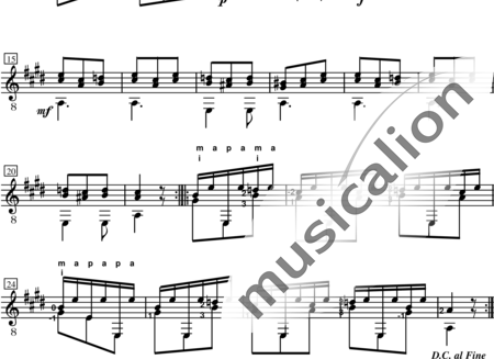 Carulli, Ferdinando: Walzer E-Dur - Gitarre:1