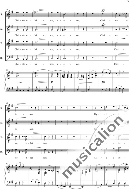 Schubert, Franz (Peter): Missa in G-organ score, 1st movement: Kyrie (Mass) - Coro>SATB+Órgano>cPed:5