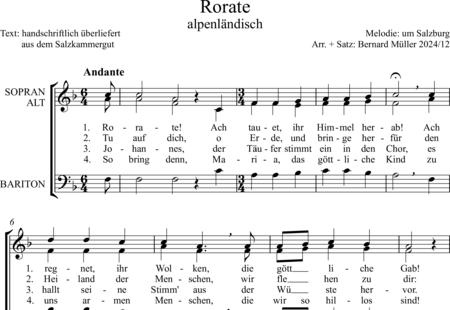 Anónimo, desconocido: Rorate - alpine style - Coro>SATB:0