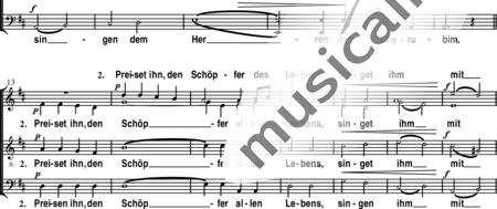 Bortniansky, Dmitri Stepanowitch: Lobgesang der Hirten auf dem Felde (Cherubikon Nr. 7) - Choir>SATB:1