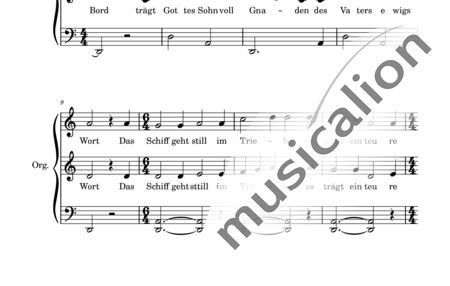 Göttig, Norbert: A Ship is Coming Laden Praise to God 236;1-3+4 - Coro>SAB+Órgano>cPed:1