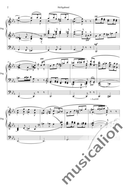 Malling, Otto: Heiligabend - Orgel>mPed:2