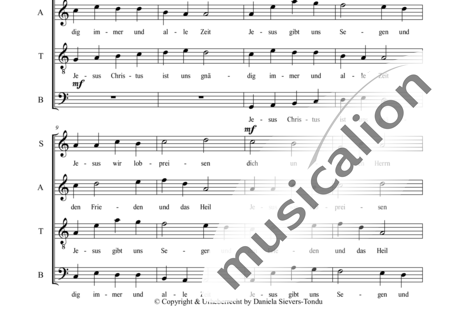 Sievers, Daniela: Kanon Jesus Christus ist uns gnädig 2 - Chor>SATB:1