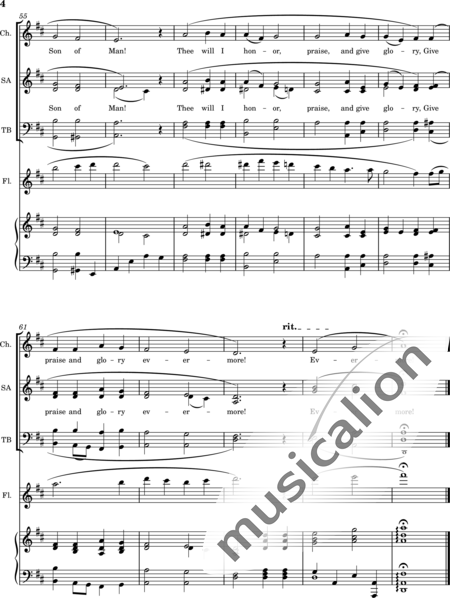 Anónimo, desconocido: Beautiful Savior - Coro>SSATB+Pno+Fl:4