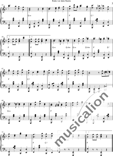 Doswald, Josef: Ruhe vor dem Sturm - Klavier:3