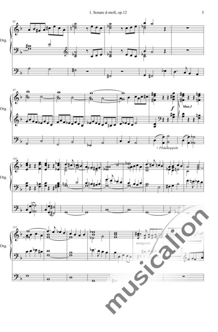 Schumann, Camillo: Sonata No. 1 in D-minor IV Finale ( using Lobt Gott, ihr Christen all - Organ>wped:5