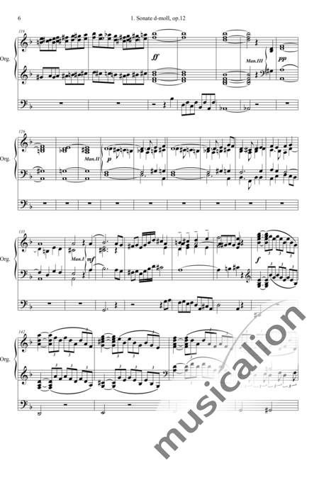 Schumann, Camillo: Sonata No. 1 in D-minor IV Finale ( using Lobt Gott, ihr Christen all - Organ>wped:6