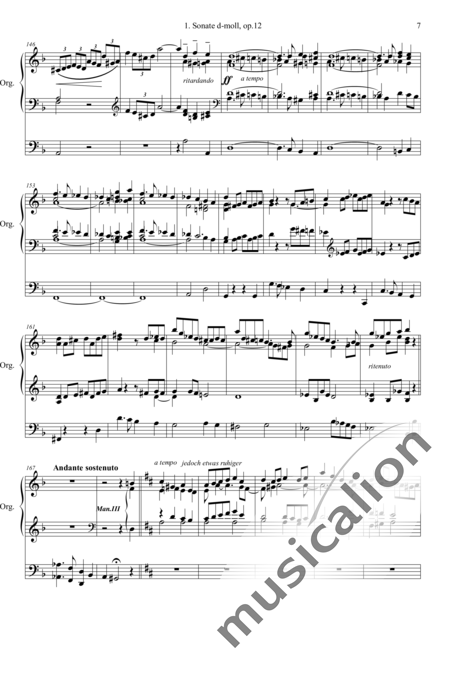 Schumann, Camillo: Sonata No. 1 in D-minor IV Finale ( using Lobt Gott, ihr Christen all - Organ>wped:7