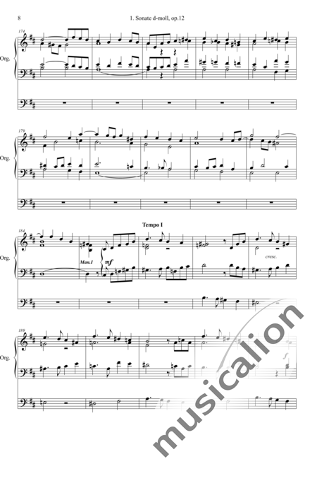 Schumann, Camillo: Sonata No. 1 in D-minor IV Finale ( using Lobt Gott, ihr Christen all - Organ>wped:8