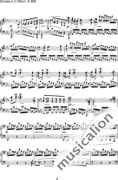Schubert, Franz (Peter): Piano Sonata No. 19 in - Piano:4