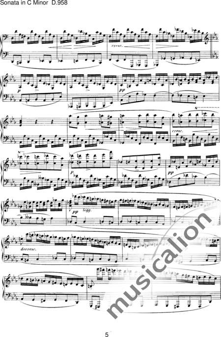 Schubert, Franz (Peter): Piano Sonata No. 19 in - Piano:5
