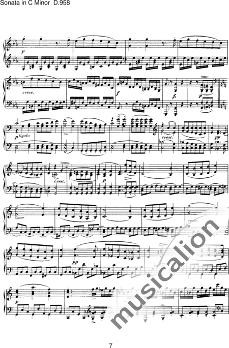 Schubert, Franz (Peter): Piano Sonata No. 19 in - Piano:7