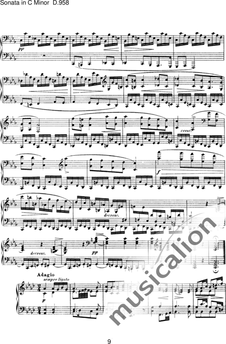 Schubert, Franz (Peter): Piano Sonata No. 19 in - Piano:9