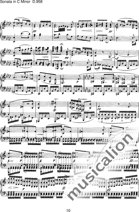 Schubert, Franz (Peter): Piano Sonata No. 19 in - Piano:10