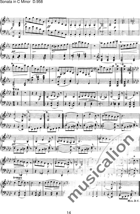 Schubert, Franz (Peter): Piano Sonata No. 19 in - Piano:14