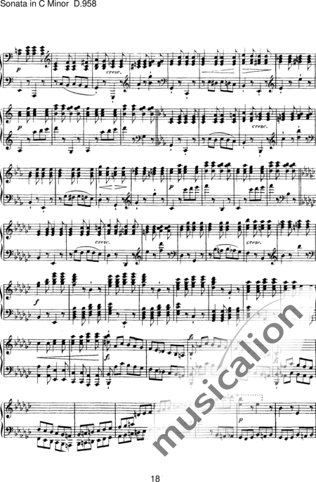 Schubert, Franz (Peter): Piano Sonata No. 19 in - Piano:18