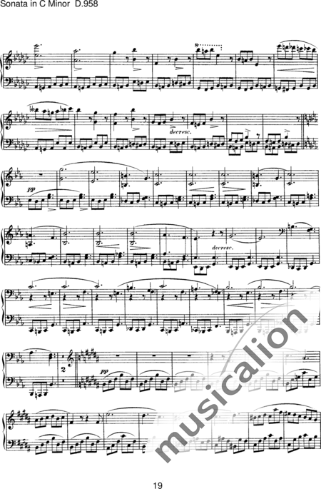Schubert, Franz (Peter): Piano Sonata No. 19 in - Piano:19