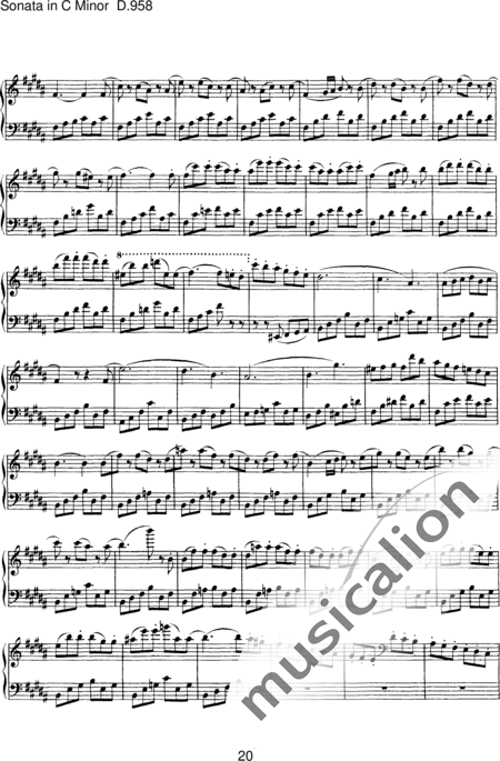 Schubert, Franz (Peter): Piano Sonata No. 19 in - Piano:20