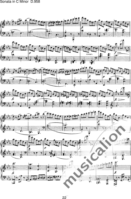 Schubert, Franz (Peter): Piano Sonata No. 19 in - Piano:22
