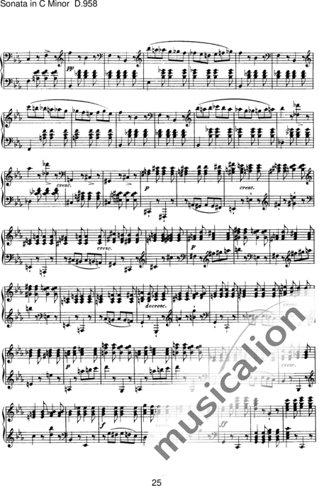 Schubert, Franz (Peter): Piano Sonata No. 19 in - Piano:25