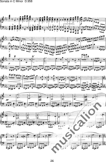 Schubert, Franz (Peter): Piano Sonata No. 19 in - Piano:26