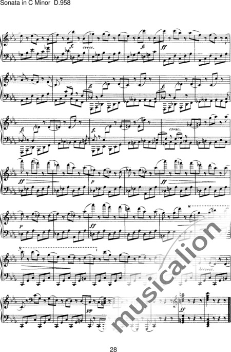 Schubert, Franz (Peter): Piano Sonata No. 19 in - Piano:28